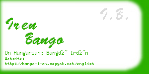 iren bango business card